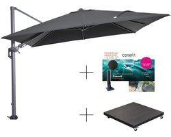 Garden Impressions Hawaii parasolset 300x300 zwart 90 kg