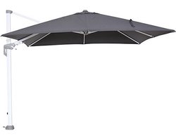 Garden Impressions Hawaii zweefparasol - 300 x 300 - wit/ donkergrijs