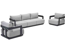 Garden Impressions Imperia loungeset 3-delig - donker grijs