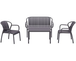 Garden Impressions Jade loungeset 4-delig - donker grijs