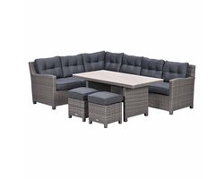 Garden Impressions Jaru lounge dining set 5-delig links - light teak vironwood