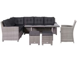 Garden Impressions Jaru lounge dining set 6-delig links - luxe kussens