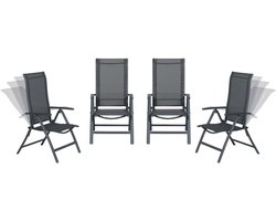 Garden Impressions Limone tuinstoelen set van 4 verstelbaar