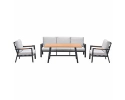 Garden Impressions Lissabon lounge dining set 4-delig stoel-bank - valley sand