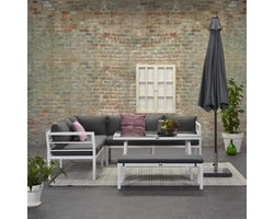 Garden Impressions Lotus  - parasol - Ø300 cm - donkergrijs