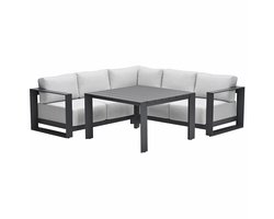 Garden Impressions Malakka lounge dining set 4-delig - valley sand