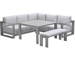 Garden Impressions Malakka lounge dining set 5-delig - taupe - valley sand
