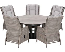 Garden Impressions Marbella tuinset 6-delig - Annie tuintafel Ø148 cm
