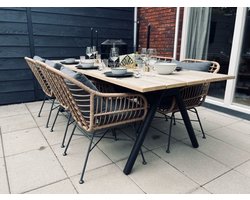 Garden Impressions Margriet natural/Nevada 240x100 cm. tuinset