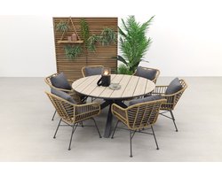 Garden Impressions Margriet naturel / Edison 148 cm. - ronde tuinset