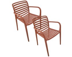 Garden Impressions Mees tuinstoel terra - 2 stuks