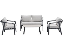 Garden Impressions Milou loungeset 4-delig - donker grijs