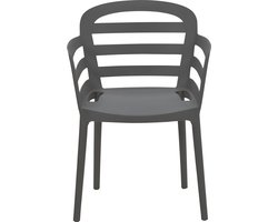 Garden Impressions Mira tuinstoel donker grijs - 2 stuks