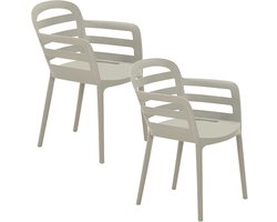 Garden Impressions Mira tuinstoel zand - 2 stuks