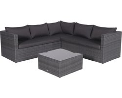 Garden Impressions Montana loungeset - earl grey/ donker antraciet