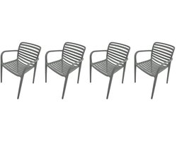 Garden Impressions Nantes tuinstoelen set van 4 – stone green