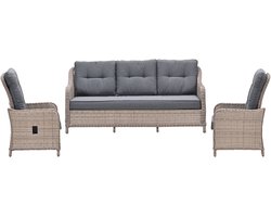Garden Impressions Nova loungeset 3 delig verstelbaar - vintage willow