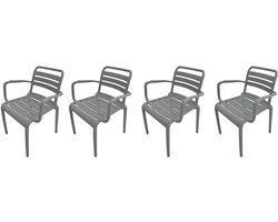 Garden Impressions Orleans tuinstoelen set van 4 – stone green