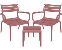 Garden Impressions Paris loungeset 3-delig - marsala