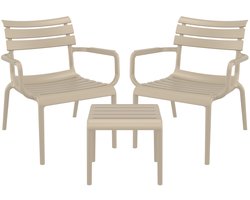 Garden Impressions Paris loungeset 3-delig - taupe