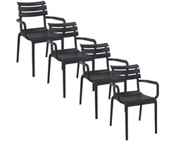 Garden Impressions Paris tuinstoel zwart - 4 stuks