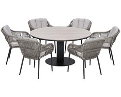 Garden Impressions Patricia tuinset 7-delig - Leona tuintafel Ø150 cm