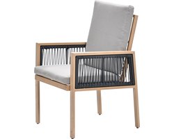 Garden Impressions San Capri lounge dining stoel - light teak aluminium