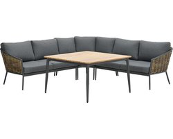 Garden Impressions San Vito lounge dining set 5-delig - natural rotan