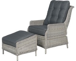 Garden Impressions Santa Rosa relax tuinstoel met voetenbank - vintage willow
