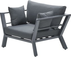 Garden Impressions  Sasha loungestoel - aluminium - donker grijs/antraciet