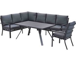 Garden Impressions Senja lounge dining set 4-delig links incl. stoel - mystic grijs