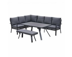 Garden Impressions Senja lounge dining set 4-delig links - mystic grijs
