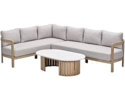 Garden Impressions Sirocco loungeset 3-delig links - acacia - grey sand