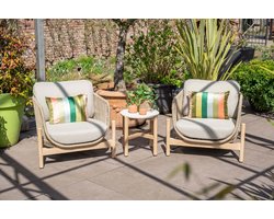 Garden Impressions Talara stoel loungeset 3-delig - Zand