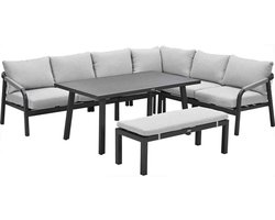 Garden Impressions Tarera lounge dining set 6-delig - donker grijs