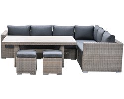 Garden Impressions Tennessee lounge dining set rechts 5-delig vintage willow - texfiber