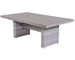 Garden Impressions - Tennessee lounge dining tafel 180x100 - cloudy grey