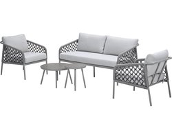 Garden Impressions Torinto loungeset - taupe - rope zand - valley sand