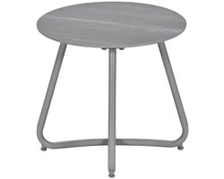 Garden Impressions Vento bijzettafel tuin - Ø45 cm taupe - aluminium/Centostone