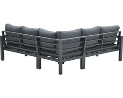 Garden Impressions Zion lounge hoekset 4-delig - donker grijs/grijs