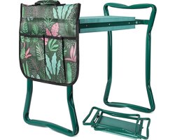 Garden Kneeler Stevige werkstoel en opklapbare tuinbank met dubbele laag, grote gereedschapszak en zacht en comfortabel eva kniekussen voor tuiniers en plantenliefhebbers