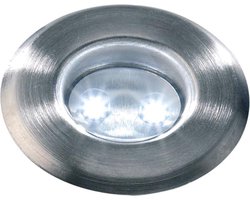 Garden Lights: Astrum Wit Grondspot 12 Volt - Zilvergrijs