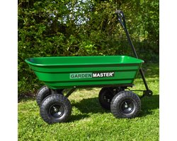 Garden Master® Gereedschapskar – 80 L Capaciteit – Zeer Duurzaam Kunststof – Kiepfunctie – Soft Grip Handgreep – All-Terrain Wielen