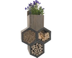 GARDEN SPIRIT Bijenhotel met Bloempot 33 x 23 x 11 - Insectenhotel