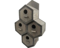 GARDEN SPIRIT Nestkast Mus Vogelhuisje 25 x 11 x 40 cm plek voor 4!