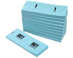 Garderobe bonnen - Blauw - 1000st.