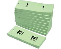 Garderobe bonnen - Groen - 1000st.