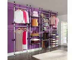 Garderobe Systeem - Kast Organizer - Ruimte Besparen - Telescopisch Verstelbaar - 2 Kilogram - Aluminium