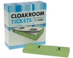 Garderobeblokken - Nummerblokken - Loten | 1-1000 - Groen