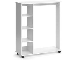 Garderobekast Cosmo Antraciet 110 cm Breed - Kledingkast met Legplanken en Kledingroede